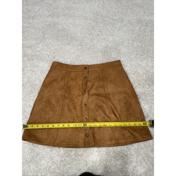 Women's faux suede brown miniskirt in size XL - Picture 7 of 8